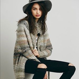 Free People Starlight Shadow Poncho Cardigan